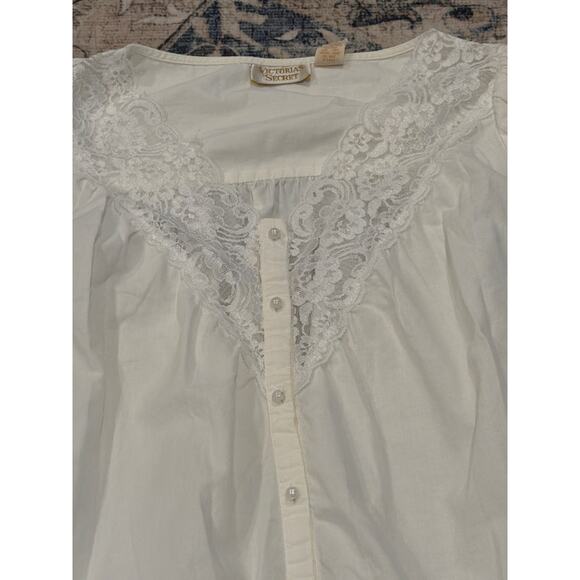 Victoria's Secret VTG Gold label Cotton nightgown LG - Picture 5 of 11